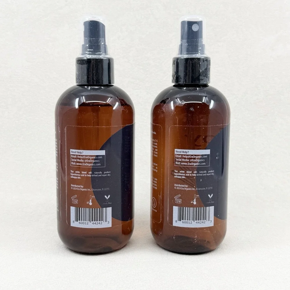 2 PACK Happy Skin .02 % Hypochlorous Acid Spray Skin Cleanser for Face Body